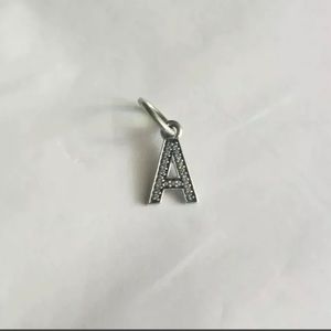 Pandora Sterling Silver dangling Charm letter “A”